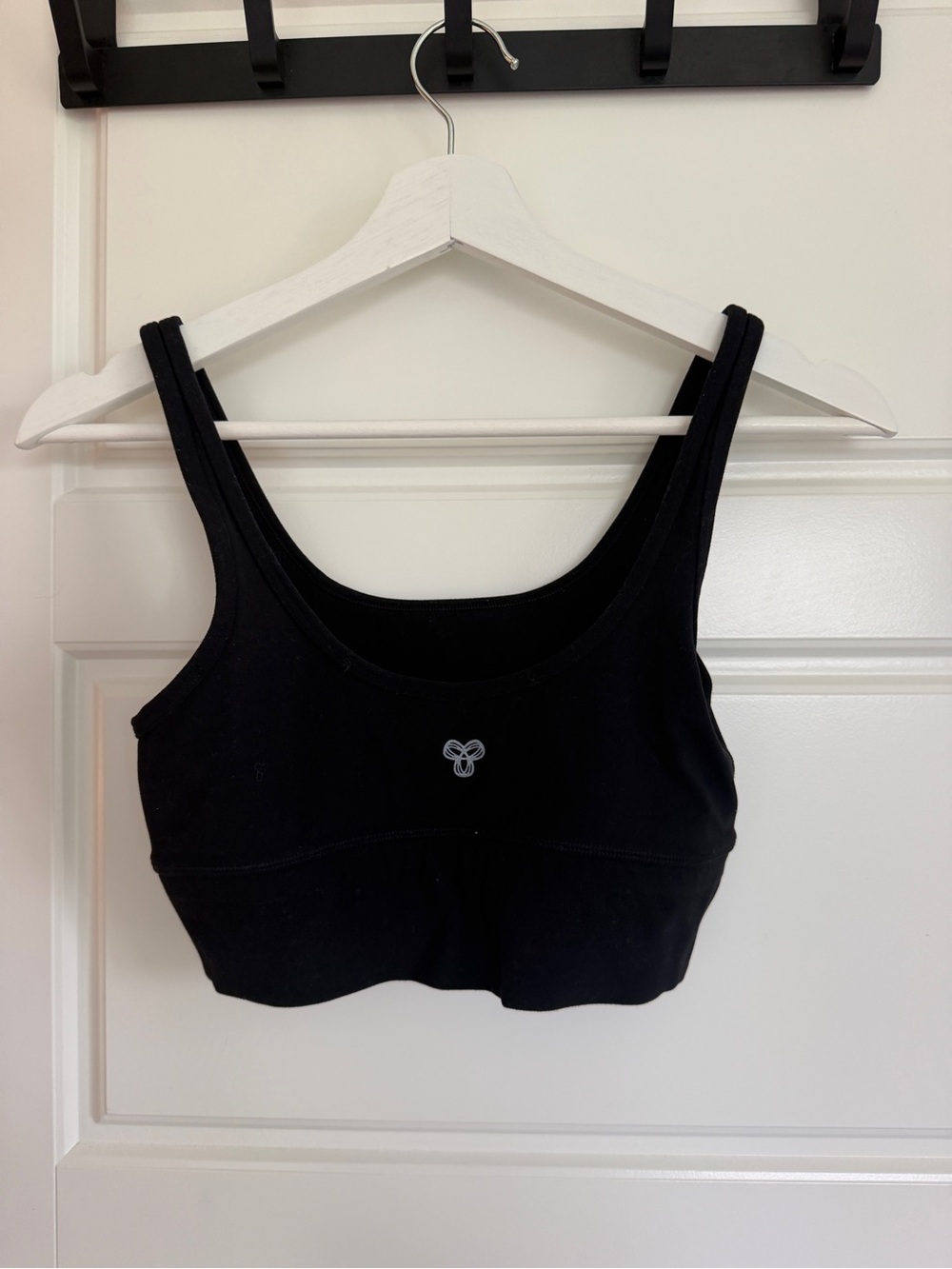 TNA Action Black Double-Strap Sports Crop Bra